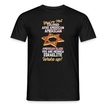 Israel You Are Hebrew Israelite Jewish - Men's T-Shirt - black - Front - AI Model Male 178 light (178cm)