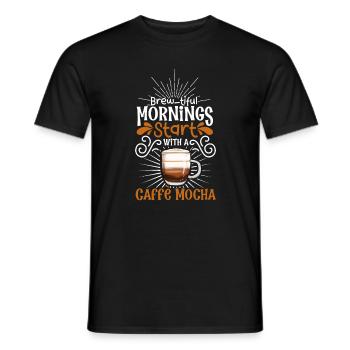 Guten Morgen mit Caffè mocha - Männer T-Shirt - Schwarz - Vorne - AI Model Male 178 light (178cm)