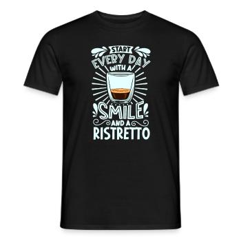 Smile with Ristretto - Men's T-Shirt - black - Front - AI Model Male 178 light (178cm)