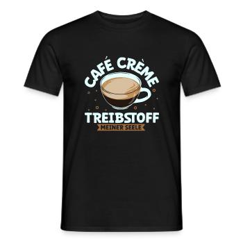 Mein Treibstoff ist Café Crème - Männer T-Shirt - Schwarz - Vorne - AI Model Male 178 light (178cm)