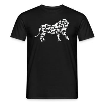 Löwe Wildlife Afrika Löwen Silhouette - Männer T-Shirt - Schwarz - Vorne - AI Model Male 178 light (178cm)