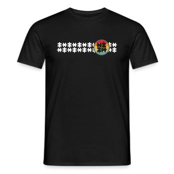 Jigsaw Puzzle Jig Saw Puzzle Lover - Men's T-Shirt - black - Front - AI Model Male 178 light (178cm)