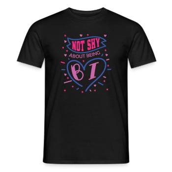 Bisexual Bi Gay Pride Lesbian LGBTQ LGBT - Men's T-Shirt - black - Front - AI Model Male 178 light (178cm)