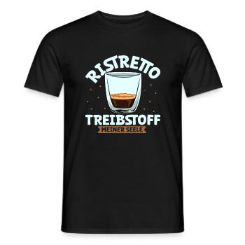 Mein Treibstoff ist Ristretto - Männer T-Shirt - Schwarz - Vorne - AI Model Male 178 light (178cm)