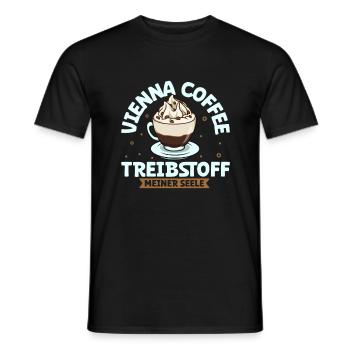 Mein Treibstoff ist Vienna Coffee - Männer T-Shirt - Schwarz - Vorne - AI Model Male 178 light (178cm)