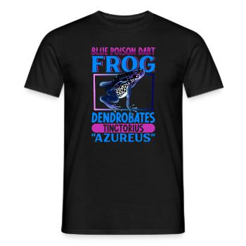 Grenouille bleue à dendrobate empoisonné - T-shirt homme - noir - Devant - AI Model Male 178 light (178cm)