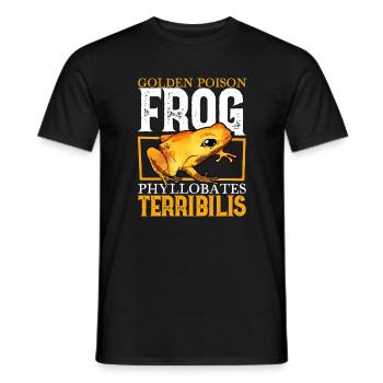 Grenouille à fléchettes empoisonnées dorées - T-shirt homme - noir - Devant - AI Model Male 178 light (178cm)