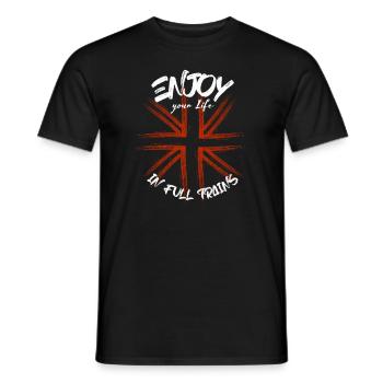 Enjoy your life in full - Männer T-Shirt - Schwarz - Vorne - AI Model Male 178 light (178cm)