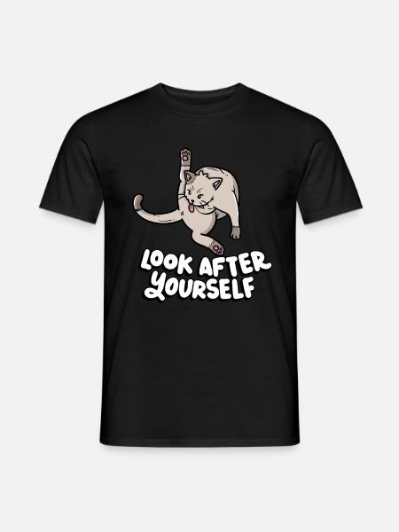Look After Yourself Kitten Lover - Men's T-Shirt - black