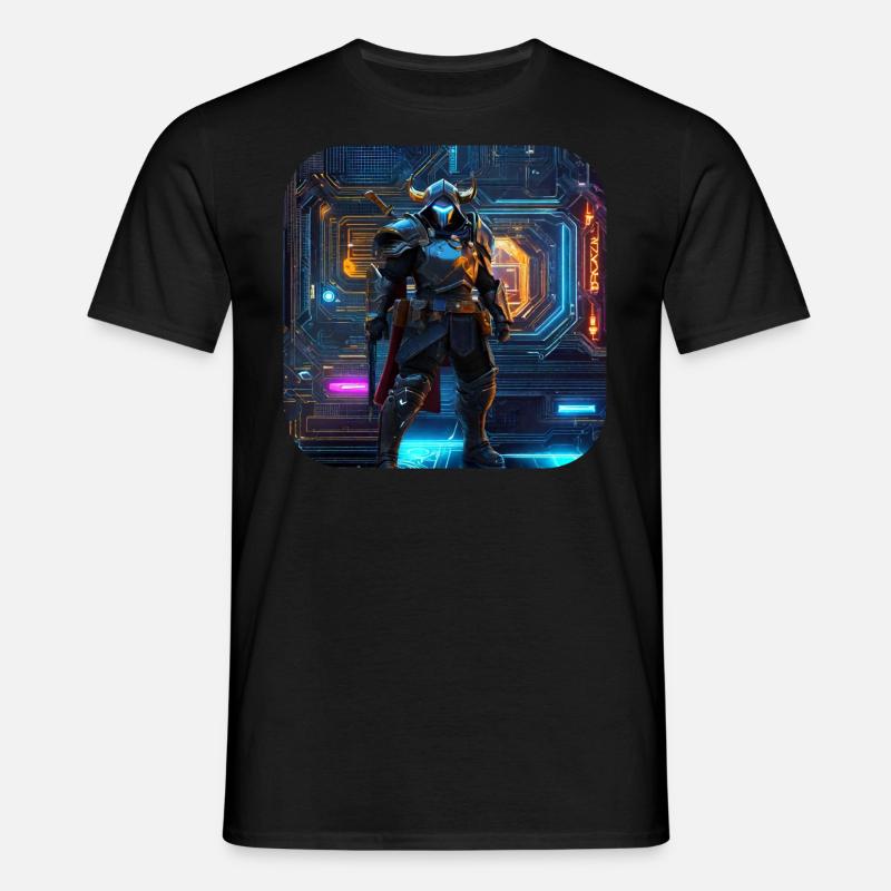 Cool Cyberspace Warrior - Men's T-Shirt - black