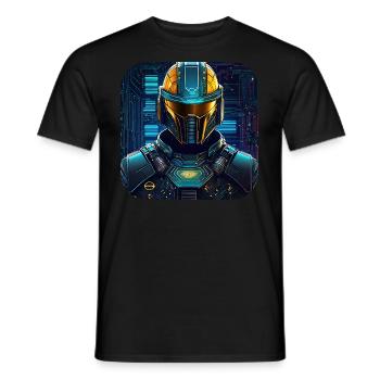 Motif cool du cyberespace - T-shirt homme - noir - Devant - AI Model Male 178 light (178cm)