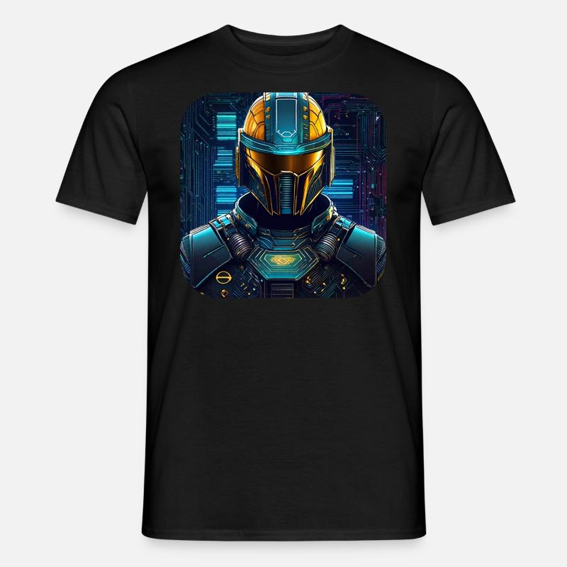 Cooles Cyberspace Motiv - Männer T-Shirt - Schwarz