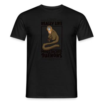 I love blue monkeys - blue monkey - Men's T-Shirt - black - Front - AI Model Male 178 light (178cm)