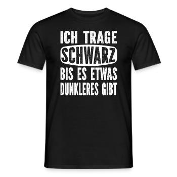 Ich trage schwarz bis es etwas dunkleres gibt - Männer T-Shirt - Schwarz - Vorne - AI Model Male 178 light (178cm)