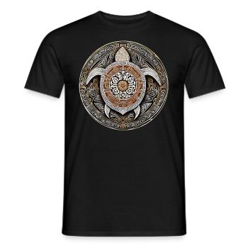 Maori Symbol Schildkröte IV - Männer T-Shirt - Schwarz - Vorne - AI Model Male 178 light (178cm)