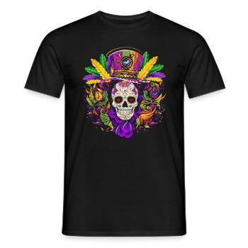 Fête du Mardi Gras Carnaval Carnaval - T-shirt homme - noir - Devant - AI Model Male 178 light (178cm)