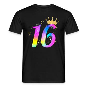 16. Geburtstag Geschenkidee Für 16 Jahre Alt - Männer T-Shirt - Schwarz - Vorne - AI Model Male 178 light (178cm)