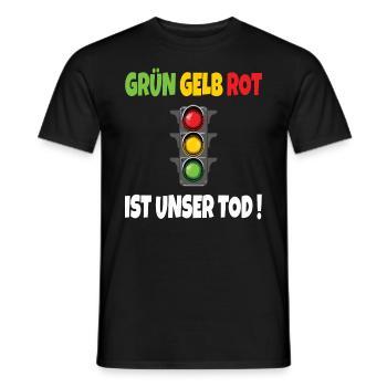 Changement de coalition en Allemagne à cause des feux tricolores - T-shirt homme - noir - Devant - AI Model Male 178 light (178cm)