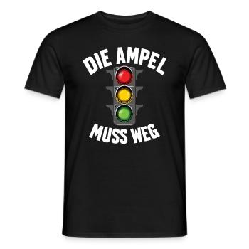 Government criticism and dissatisfaction against Amepl - Men's T-Shirt - black - Front - AI Model Male 178 light (178cm)