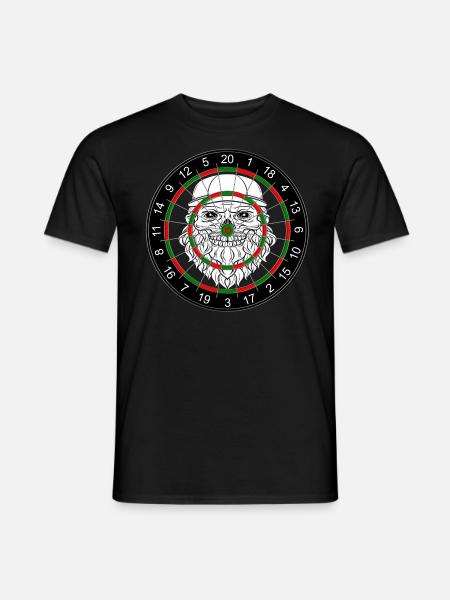 Dart Skull Skull Beard Evil Style Beard Cool - Men's T-Shirt - black