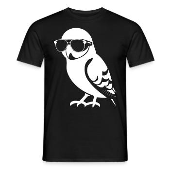 Lustiger Vogel mit Sonnenbrille Cool Bourke's Parak - Männer T-Shirt - Schwarz - Vorne - AI Model Male 178 light (178cm)