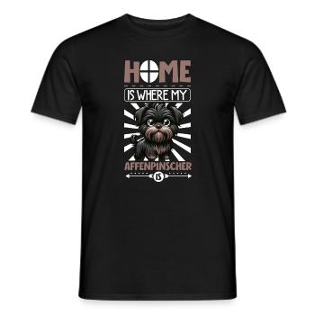Accueil - Affenpinscher - T-shirt homme - noir - Devant - AI Model Male 178 light (178cm)