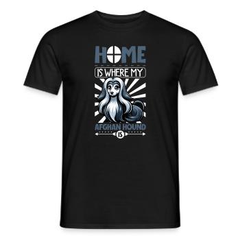 Accueil - Afghan Hound - T-shirt homme - noir - Devant - AI Model Male 178 light (178cm)