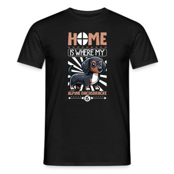Home - Alpine Dachsbracke - Men's T-Shirt - black - Front - AI Model Male 178 light (178cm)