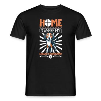 Accueil - American English Coonhound - T-shirt homme - noir - Devant - AI Model Male 178 light (178cm)