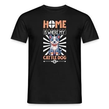 Accueil - Australian Cattle Dog - T-shirt homme - noir - Devant - AI Model Male 178 light (178cm)