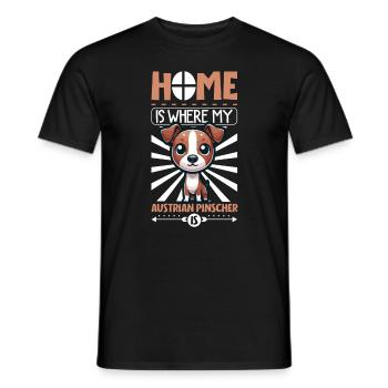 Home - Austrian Pinscher - Men's T-Shirt - black - Front - AI Model Male 178 light (178cm)