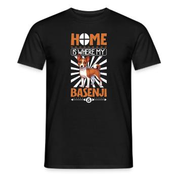 Accueil - Basenji - T-shirt homme - noir - Devant - AI Model Male 178 light (178cm)