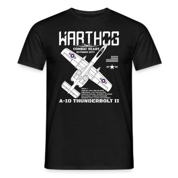A-10 Warthog Fighter Jet Specs Military Warthog - Männer T-Shirt - Schwarz - Vorne - AI Model Male 178 light (178cm)