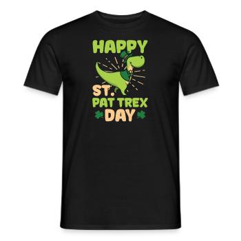 Drôle de Saint-Patrick Joyeux jour de la Saint-Pat T-Rex - T-shirt homme - noir - Devant - AI Model Male 178 light (178cm)