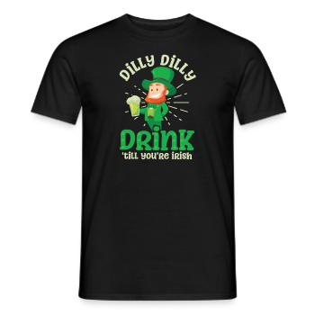 Lustiger St. Patricks Day-Drink bis Irish - Männer T-Shirt - Schwarz - Vorne - AI Model Male 178 light (178cm)