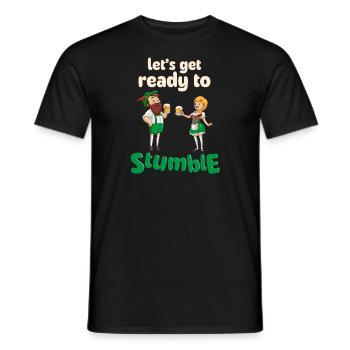 Lustiger St. Patricks Day lässt stolpern - Männer T-Shirt - Schwarz - Vorne - AI Model Male 178 light (178cm)