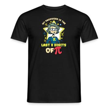 Pi Day Password Last 8 Digits Of Pi - Men's T-Shirt - black - Front - AI Model Male 178 light (178cm)