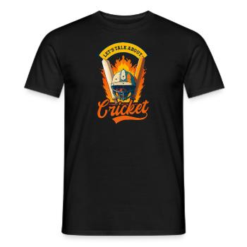 Cricket Player Talk About Cricket - Men's T-Shirt - black - Front - AI Model Male 178 light (178cm)