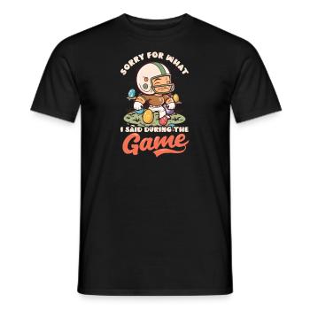 Fußball Ostern Entschuldigung, was während des Spiels gesagt wurde - Männer T-Shirt - Schwarz - Vorne - AI Model Male 178 light (178cm)