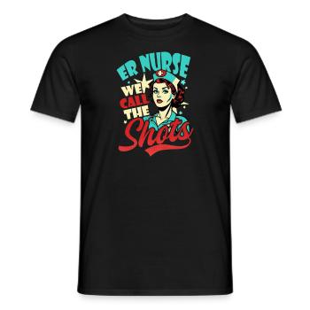 L’infirmière des urgences prend les décisions - T-shirt homme - noir - Devant - AI Model Male 178 light (178cm)