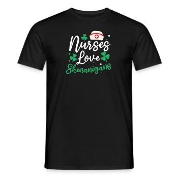 St. Patricks Day Nurse Krankenschwestern lieben Schabernack - Männer T-Shirt - Schwarz - Vorne - AI Model Male 178 light (178cm)