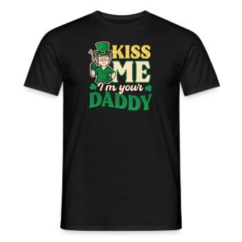 St Patricks Day infirmière m’embrasse, je suis papa - T-shirt homme - noir - Devant - AI Model Male 178 light (178cm)