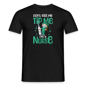 St Patricks Day infirmière Tip Me Je suis infirmière - T-shirt homme - noir - Devant - AI Model Male 178 light (178cm)