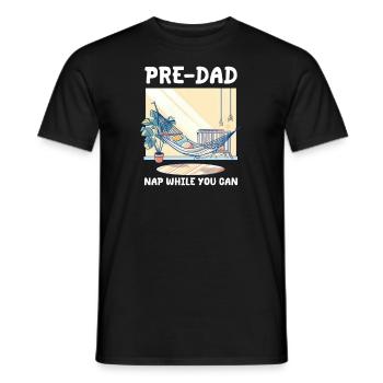 Zukünftiger Vater vor dem Vater Nickerchen, solange Sie können - Männer T-Shirt - Schwarz - Vorne - AI Model Male 178 light (178cm)