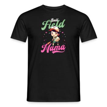 Baseball Maman Terrain De Balle Maman - T-shirt homme - noir - Devant - AI Model Male 178 light (178cm)