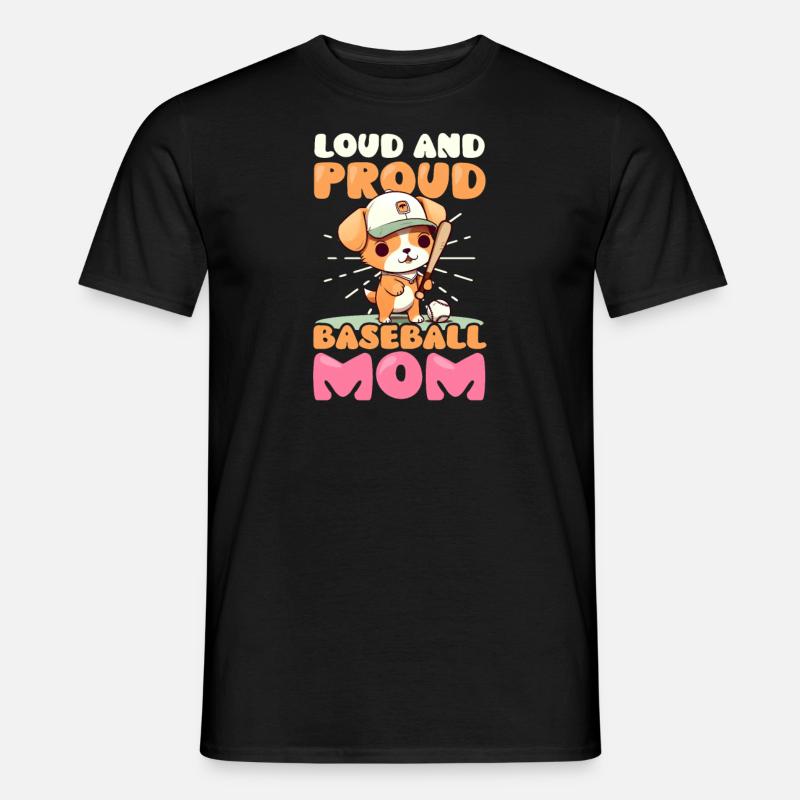Baseball-Mutter Laute Stolze Baseball-Mutter - Männer T-Shirt - Schwarz