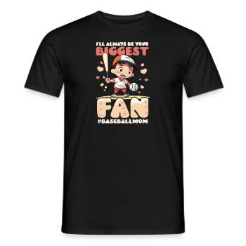Baseball-Mama Immer dein größter Fan - Männer T-Shirt - Schwarz - Vorne - AI Model Male 178 light (178cm)