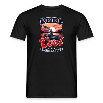 Pêcheur Cool Américain Papa - T-shirt homme - noir - Devant - AI Model Male 178 light (178cm)