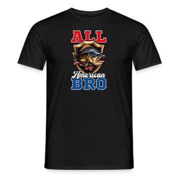 Fisherman All American Fishing Bro - Männer T-Shirt - Schwarz - Vorne - AI Model Male 178 light (178cm)