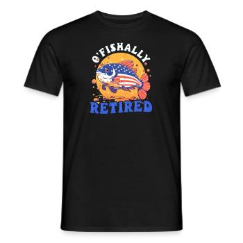 Fischer O'Fishally im Ruhestand - Männer T-Shirt - Schwarz - Vorne - AI Model Male 178 light (178cm)